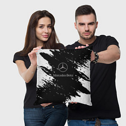 Подушка квадратная Mercedes-Benz Авто, цвет: 3D-принт — фото 2