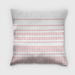 Подушка квадратная Фон с сердечками, цвет: 3D-принт