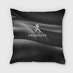 Подушка квадратная Peugeot blak, цвет: 3D-принт