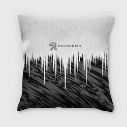 Подушка квадратная Peugeot logo auto, цвет: 3D-принт