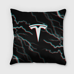 Подушка квадратная Tesla Glitch молнии