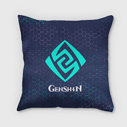 Подушка квадратная GENSHIN IMPACT - ГЕО Графика, цвет: 3D-принт