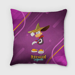 Подушка квадратная Rayman в шляпе Legends, цвет: 3D-принт