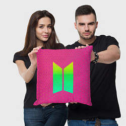 Подушка квадратная БТС - Графика, цвет: 3D-принт — фото 2