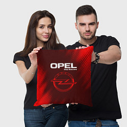 Подушка квадратная OPEL Pro Racing - Абстракция, цвет: 3D-принт — фото 2