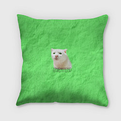 Подушка квадратная Приемлемо кот мем, цвет: 3D-принт