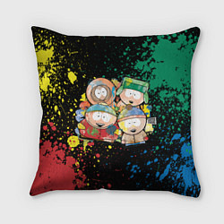 Подушка квадратная Мультфильм Южный парк персонажи South Park, цвет: 3D-принт