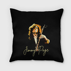 Подушка квадратная Led Zeppelin Лед Зеппелин Jimmy Page, цвет: 3D-принт