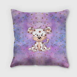 Подушка квадратная Пятнистый тигренок, цвет: 3D-принт