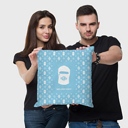 Подушка квадратная Узор Sky Blue Dope Ski Mask Dope Street Market, цвет: 3D-принт — фото 2