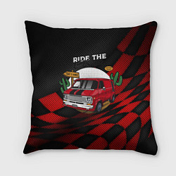 Подушка квадратная Путешествие на авто, цвет: 3D-принт
