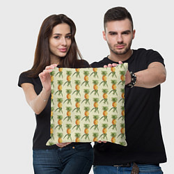Подушка квадратная Побеги ананасов, цвет: 3D-принт — фото 2