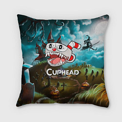 Подушка квадратная Cuphead Zombie, цвет: 3D-принт