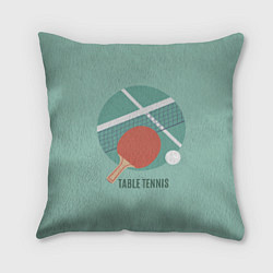 Подушка квадратная TABLE TENNIS Теннис, цвет: 3D-принт