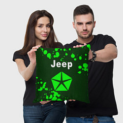 Подушка квадратная ДЖИП Краска, цвет: 3D-принт — фото 2