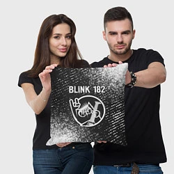 Подушка квадратная Blink 182 КОТ Спрей, цвет: 3D-принт — фото 2