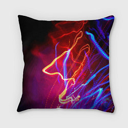 Подушка квадратная Neon vanguard pattern Lighting, цвет: 3D-принт