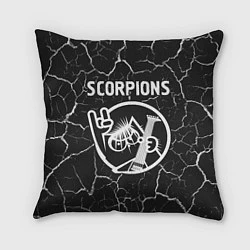 Подушка квадратная Scorpions КОТ Трещины, цвет: 3D-принт