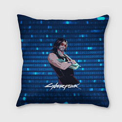 Подушка квадратная Johnny Джонни Cyberpunk2077, цвет: 3D-принт