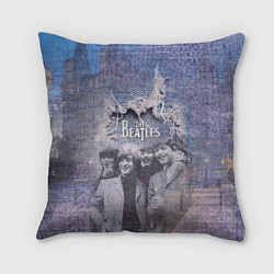 Подушка квадратная The Beatles Легендарная Ливерпульская четвёрка, цвет: 3D-принт