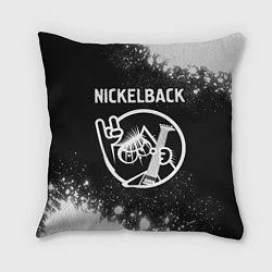 Подушка квадратная Nickelback КОТ Брызги, цвет: 3D-принт