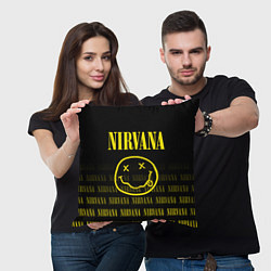 Подушка квадратная Smile Nirvana, цвет: 3D-принт — фото 2