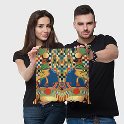 Подушка квадратная Египетский орнамент, цвет: 3D-принт — фото 2
