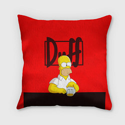 Подушка квадратная Homer Duff, цвет: 3D-принт