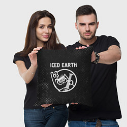 Подушка квадратная Iced Earth - КОТ - Гранж, цвет: 3D-принт — фото 2