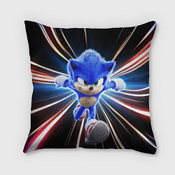 Подушка квадратная Speed Sonic, цвет: 3D-принт
