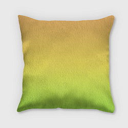 Подушка квадратная GRADIEND YELLOW-GREEN, цвет: 3D-принт