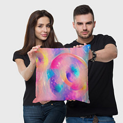 Подушка квадратная Многообразие красок, цвет: 3D-принт — фото 2