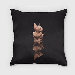 Подушка квадратная Милый котенок сфинкса, цвет: 3D-принт