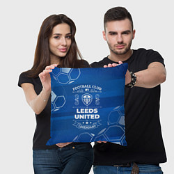 Подушка квадратная Leeds United Football Club Number 1, цвет: 3D-принт — фото 2