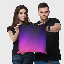 Подушка квадратная Розовофиолетовый градиент, цвет: 3D-принт — фото 2