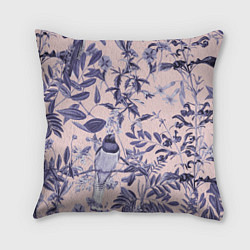 Подушка квадратная Цветы Флизелиновые Тропики, цвет: 3D-принт
