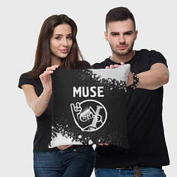 Подушка квадратная Muse КОТ Брызги, цвет: 3D-принт — фото 2