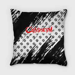 Подушка квадратная Chaoseum Pattern Logo, цвет: 3D-принт