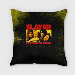 Подушка квадратная Praying To Satan - Slayer, цвет: 3D-принт