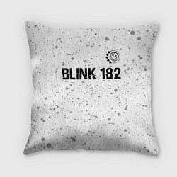 Подушка квадратная Blink 182 Glitch на светлом фоне, цвет: 3D-принт