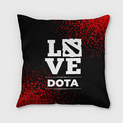 Подушка квадратная Dota Love Классика, цвет: 3D-принт