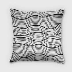 Подушка квадратная Линии Морских Волн, цвет: 3D-принт