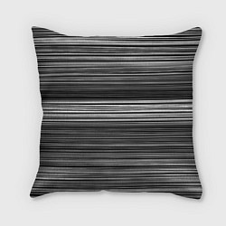 Подушка квадратная Black and white thin stripes Тонкие полосы, цвет: 3D-принт