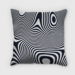 Подушка квадратная Гипнотические волны, цвет: 3D-принт
