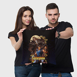 Подушка квадратная Castlevania - Leon & Alucard, цвет: 3D-принт — фото 2