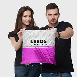 Подушка квадратная Leeds United Pro Football, цвет: 3D-принт — фото 2