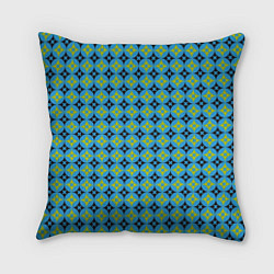 Подушка квадратная Зеленые ромбики, цвет: 3D-принт