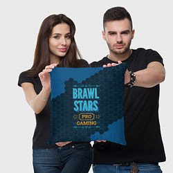 Подушка квадратная Игра Brawl Stars: PRO Gaming, цвет: 3D-принт — фото 2