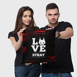 Подушка квадратная Stray Love Классика, цвет: 3D-принт — фото 2