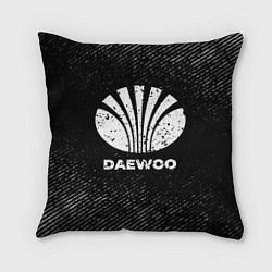Подушка квадратная Daewoo с потертостями на темном фоне, цвет: 3D-принт